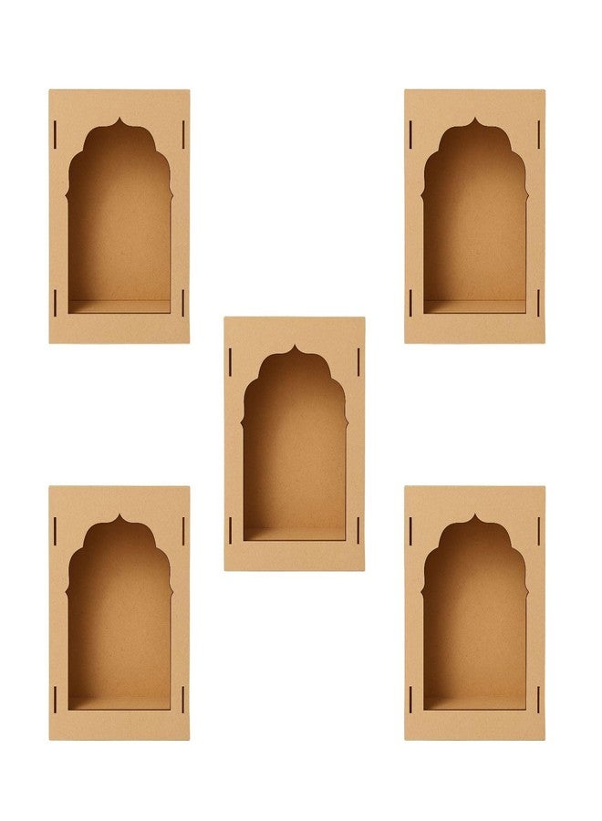 LET'S DIY طقم ديكور حائط "جاروكا" من خشب MDF غير مكتمل الصنع - صندوق خشبي عادي مقطوع يدويًا لتزيين المنزل بشكل إبداعي، وإطار قابل للتخصيص للأعمال الفنية والرسم والمشاريع اليدوية. - Image 1